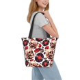 thumbnail image 6 of KLL Tote Bag for Women record lips Skull Print Shopping Grocery Reusable Bags for Office School Shopping Travel, 6 of 6