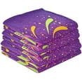 thumbnail image 4 of SKYSONIC Mardi Gras Kitchen Towel 18"x28" Set of 6,Super Soft Absorbent Hand Towel Tea Towel Tableware Cleaning Rag for Kitchen, Hotel, Bathroom, 4 of 7