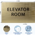 thumbnail image 2 of ADA CENTRAL SIGNS - 6" X4" Elevator Room Sign - Tactile Graphics Grade 2 Braille Text Authorized Personnel Only Sign| ADA Compliant Wall Signs for Malls, Offices, Businesses, Apartments, & Restaurants, 2 of 7