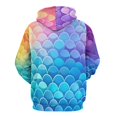 thumbnail image 3 of Colorful Fish Scale Pattern 3d Sweatshirts Hoodie Fashion Casual Personality Men's Women Street Hoodie Pullovers Long Sleeve Comfortable Top, 3 of 6