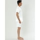 thumbnail image 3 of Conjuntos de pijama de satén para hombre ropa de noche de manga corta ropa de dormir conjuntos de salón para dormir blanco L, 3 of 4