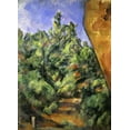 thumbnail image 2 of Cezanne, Paul 11x14 Black Ornate Wood Framed with Double Matting Museum Art Print Titled - The Red Rock (Le Rocher Rouge), 2 of 4