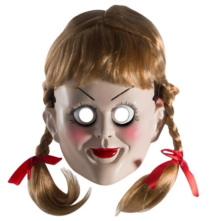Annabelle: Creation Annabelle Mask With Wig Halloween Costume Accessory