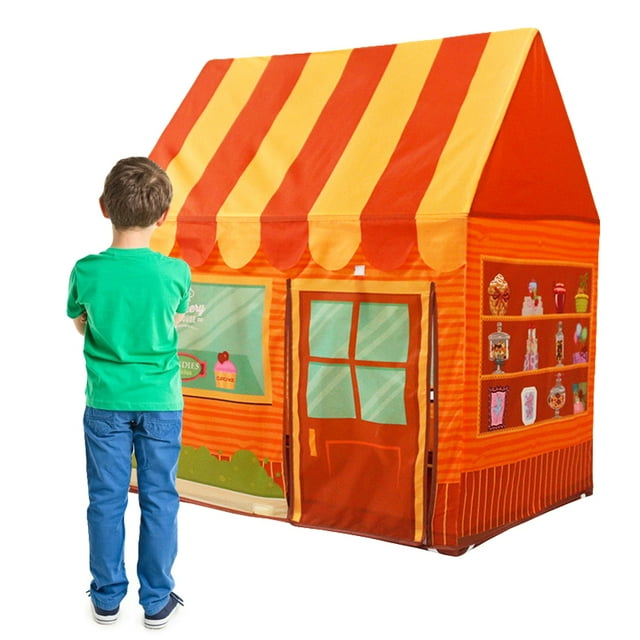 Tente de Jeu pour Enfants Design Maison de Dessert Jouet pour Intérieur Extérieur