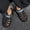 Black, variant on Men’s Hole-Ridden Hollow Beach Shoes – Ultra-Light Slip-On Low-Top Lace-Free Casual Sports Slides, Large Size Outdoor Footwear