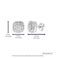 thumbnail image 2 of Vir Jewels 1/10 CTTW Lab Grown Diamond Composite Earrings in Sterling Silver With Push Backs For Women, 2 of 4