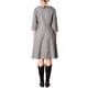 thumbnail image 3 of Vestido de mujer Hobemty con cuello Peter Pan, manga 3/4, corte A, elegante, para trabajar, talla 2XL, gris, 3 of 5