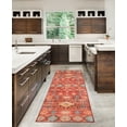 thumbnail image 6 of Linon Home Décor Washable Devlin Area Rug or Runner Collection, Red and Ivory, 2' x 8', 6 of 19