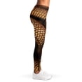 thumbnail image 4 of Brown And Black Snakeskin Print Leggings, Snake Sexy Yoga Leggings For Women., 4 of 5