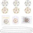 thumbnail image 1 of Kit de 9 broches para ramo de novia con perlas, incluye 100 broches de flores y broches de perlas., 1 of 6