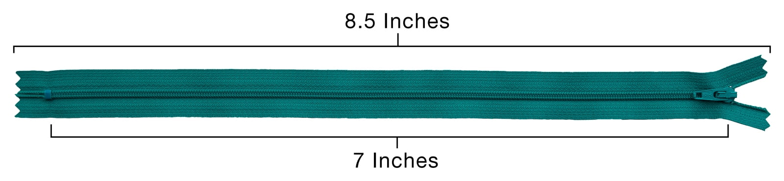 YKK® #3 Lightweight Closed-End Zipper, 7 Inch Length, Channel Blue 906 (100 Pack)