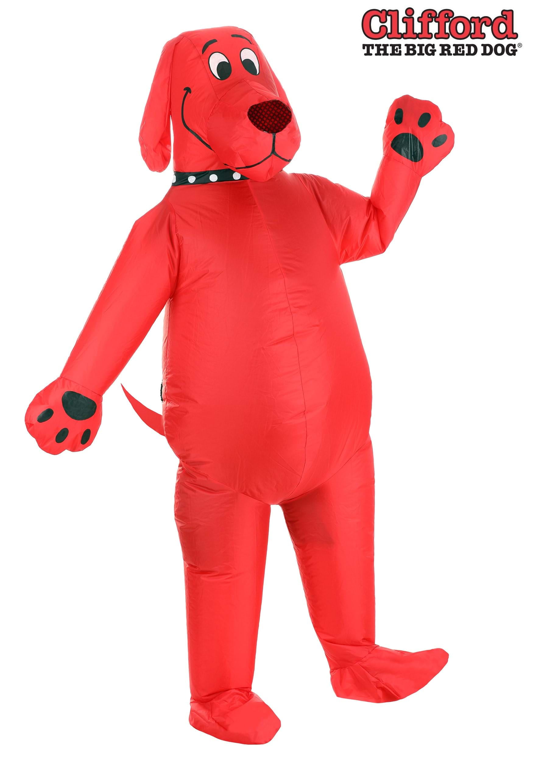 clifford the big red dog dress Inflatable Clifford the Big Red Dog Adult Costume