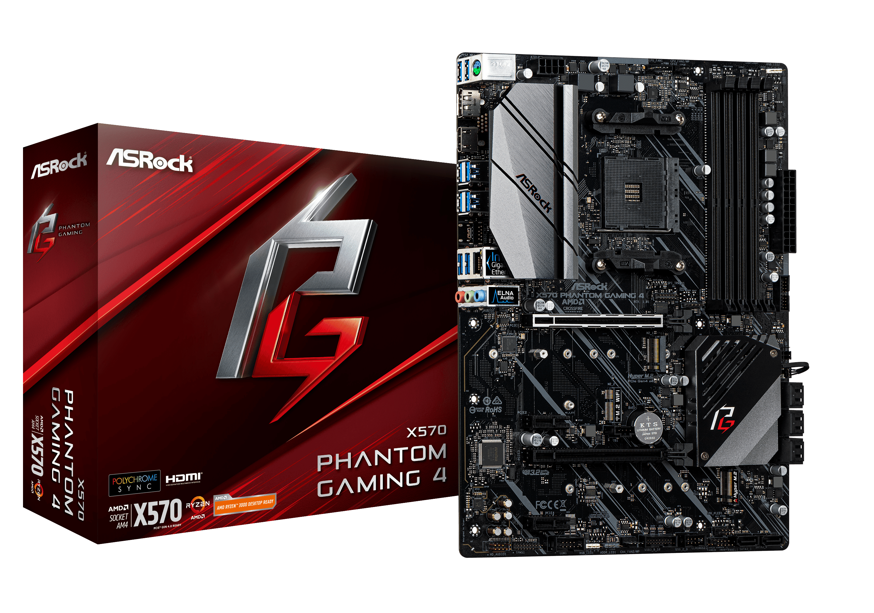 ASRock MB X570 PHANTOM GAMING 4 AMD 64G PCIE4 ATX - Walmart.com - Walmart.com