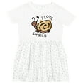 thumbnail image 3 of Inktastic I Love Snails Girls Toddler Dress, 3 of 5