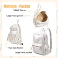 thumbnail image 4 of BUTIED 16.5'' Corduroy Schoolbag for 4-13 Women, Cute Books Bag, Lightweight Backpack Perfect Birthday Gift, 4 of 6