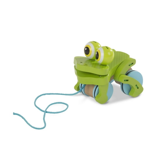 Melissa & Doug First Play Frolicking Frog Wooden Pull Toy