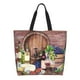 thumbnail image 1 of Fotbe Bottle Glass Red Wine Bolsa Tote Estética de Lona con Estampado para Mujer - Bolsa Reutilizable de Hombro Casual para Vacaciones, Compras, Trabajo y Gimnasio, 1 of 8