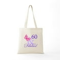 thumbnail image 5 of CafePress - 60 And Fabulous Tote Bag - Unisex Canvas Tote Bag, Beige, 1-Piece, 5 of 6