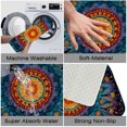 thumbnail image 2 of 1pc Mandala Absorbent Non-Slip Bathroom Thickened Flannel Rug Decor,Soft,Quick Drying,Suitable For Indoor/outdoor Use,Bathrooms,Bedrooms,Kitchens,Terrace,Laundry Rooms,16"x24", 2 of 9