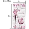 thumbnail image 3 of Pink Flower Hand Towels,Butterflies Sexy High Heel Pink Flower 100% Cotton Soft Bath Hand Towels for Bathroom Kitchen Hotel Spa Hand Towels 15"X30", 3 of 8
