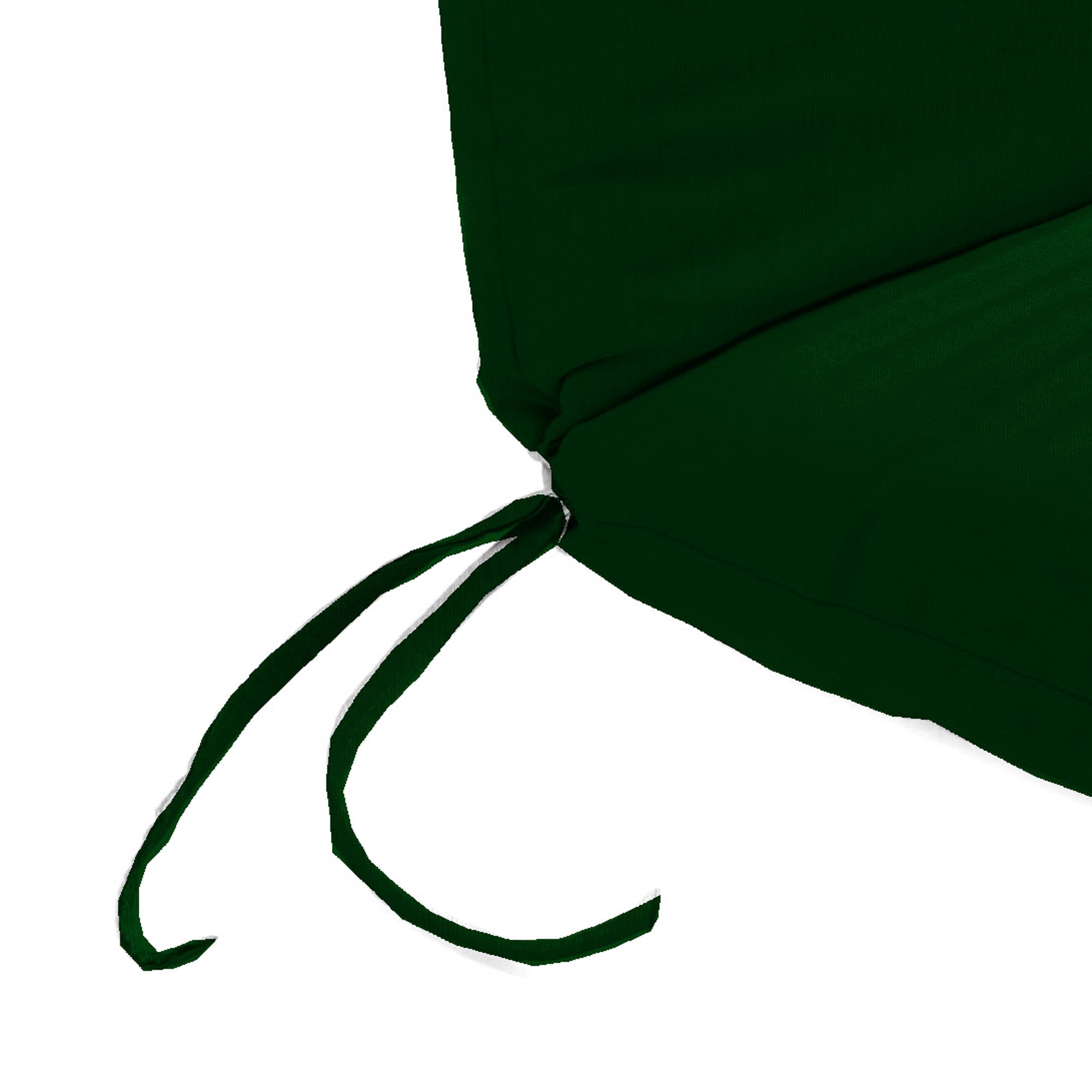 Jordan Manufacturing 37" x 19" Forest Green Solid Rectangular Outdoor Chair Cushion with Ties