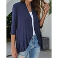 thumbnail image 4 of Womens Casual Lightweight Open Front Cardigans Soft 3/4 Sleeve Summer/Fall Ruffles Cardigan Shermie, 4 of 4
