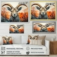 thumbnail image 4 of Designart "Explorer Geometric Goat Mountain painting" Animals Floater Framed Wall Art Living Room, 4 of 7