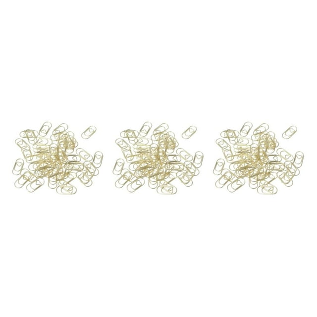 Baohd 100x Paper Clips Cute Metal Paperclips Office School Notebook for Gold 20mm 3Set