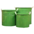 thumbnail image 1 of Houston International Trading 6720E SA Enameled Galvanized Planters with Rope Handle, Sage, 1 of 1