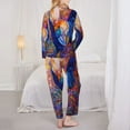 thumbnail image 5 of Bingfone Womens Pajama Sets Rooster Oil Painting Print,Long Sleeve Loungewear Pajamas Set-Large, 5 of 9