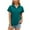 Green, variant on cfhntfmh Shirts for Women Short Sleeve Collared V-Neck Casual Work Tennis Tops Basic Solid Color Summer Tshirts