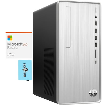 HP Pavillion TP01-2234 Home & Business Desktop (AMD Ryzen 7 5700G 8-Core  AMD Radeon  16GB RAM  128GB PCIe SSD + 1TB HDD (3.5)  Wifi  USB 3.2  HDMI  Win 11 Home) with Microsoft 365 Personal   Hub