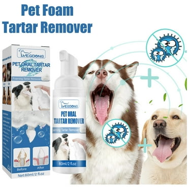 Yegbong Pet Tartar Remover, Removing Dental Calculus Yellow Teeth Halitosis Cleaning Teeth Mouth Foam Cleaner