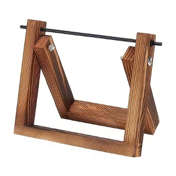 Wood Yarn Dispenser 360 Degree Rotating Wooden Yarn Holder Stand Desktop Thread Spool Organiser For Knitting Project
