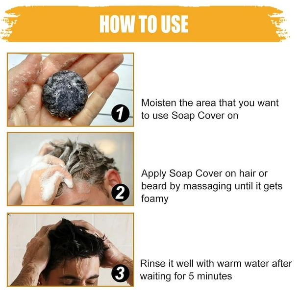 Grey Hair Removal Soap Bar for Men Gray Hair Soap Gray Natural