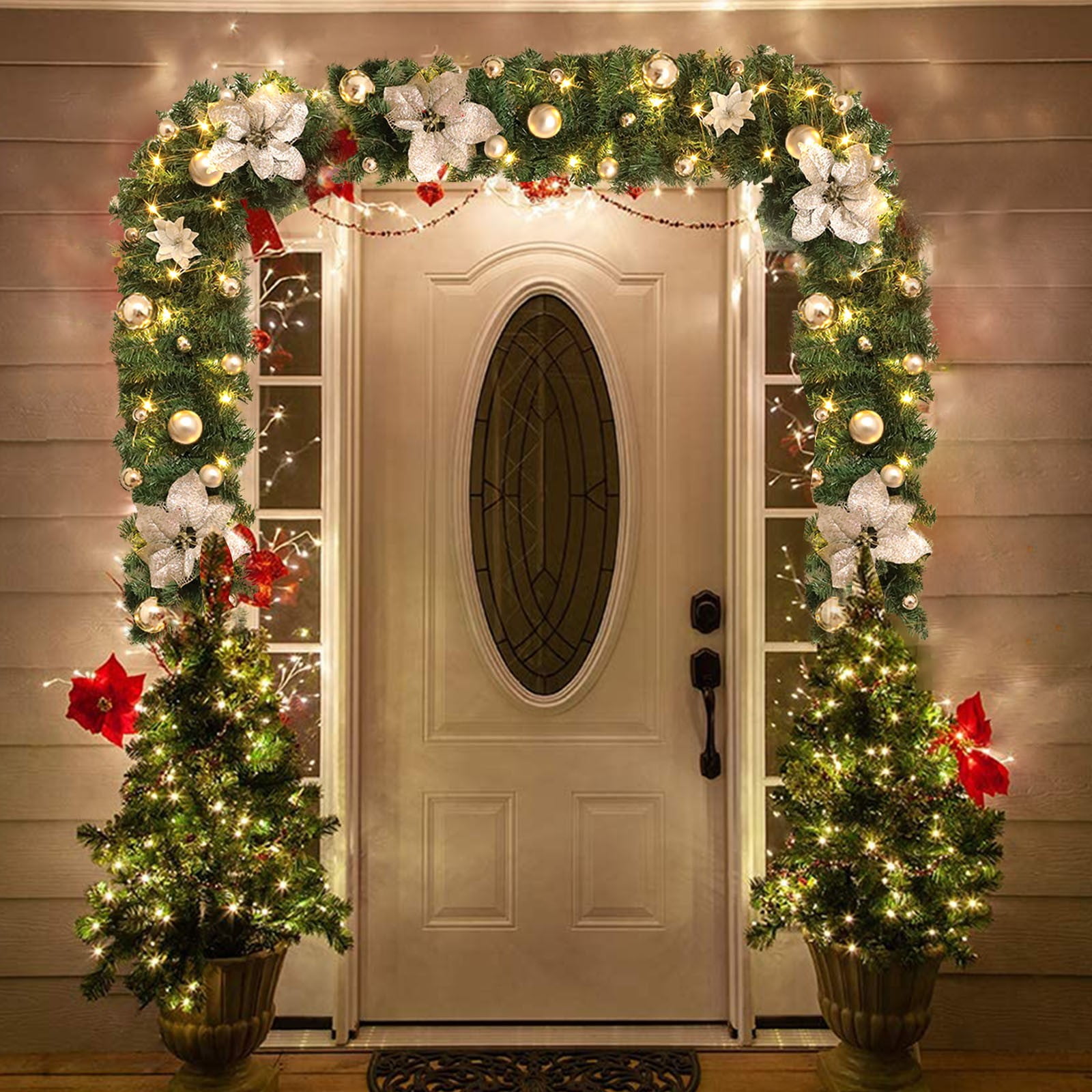 Decoration Noel Ensemble De 4 Pièces, Cadre De Porte à