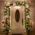 thumbnail image 2 of Clearance! Christmas Stairs Decoration Rattan Flowers Rattan Christmas Tree Festival Decorations Door Decoration, 2 of 4