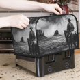 thumbnail image 7 of Haiem 60s Black White Western Cowboy Print Toaster Covers 4 Slice Wide Slot,Bread Dust Cover & Fingerprint Protection,Bread Machine Cover,Appliance Covers, 7 of 7