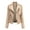 Khaki, variant on Women Leather Jackets Women Ladies Lapel Motor Jacket Coat Zip Biker Short Punk Cropped Tops Brown XXXL