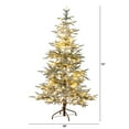 thumbnail image 5 of Nearly Natural 6ft. Pre-Lit Artificial Flocked Woodland Fir Christmas Tree with 150 Warm White LED Lights, 5 of 10