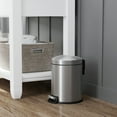 thumbnail image 3 of Innovaze 1.3 Gallon/5L Trash Can, Stainless Steel Bathroom Step-on Wastebasket with Lid, Silver, 3 of 13