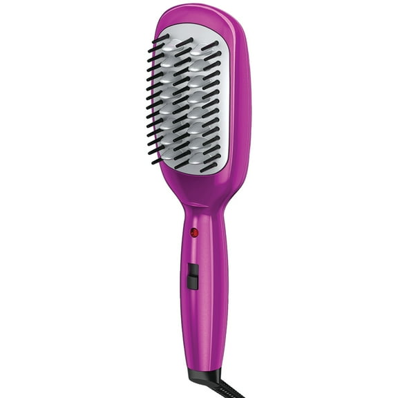 Conair MiniPro Ceramic Hair Straightening Brush, Mini Hot Brush, Pink