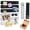 Black+Grey 8PC Large Bulletin Board Strips, variant on JILhome Bulletin Board Strip 8 Packs, Cork Board Felt Strip 13"x2", Felt Pin Board Bar Strips for Walls, Self Adhesive Cork Board for Office, Home, Photos, Notes, Black