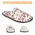 thumbnail image 3 of Fotbe Rose Flowers Pattern Women's Fuzzy Slippers Plush Slippers Fluffy Winter House Shoes Indoor and Outdoor-Medium, 3 of 8