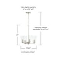 thumbnail image 5 of Capital Lighting 348641-538 Portman 4 Light 18" Wide Multi Light Pendant - Black, 5 of 7