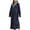 Navy, variant on fheaev Robes For Women Classic Unisex Premium Cotton Warm Night Gown Bathrobe Luxury Soft Thick And Fleece Plush Long Terry Cloth Household Sashes Pokets Clothes Bathrobe Long Pajamas