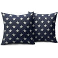 thumbnail image 2 of 4th of July Blue Star Pillow Covers 18x18 Set of 2 Patriotic Fourth July Decorative Throw Pillows Outdoor Farmhouse Pillowcases Memorial Day Independence Cushion Case Sofa Couch Bed Decor, 2 of 6