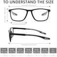thumbnail image 3 of 3 PACK Reading Glasses for Men Sporty Design TR90 Blue Light Blocking Reader Comfortable and Flexible Lightweight, 3 of 6