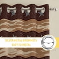thumbnail image 6 of Star Vintage Kitchen Curtains Window Panels, Western Country Stars Brown Wooden Insulated Window Treatment Curtain, Grommet Curtains for Bedroom/Living Room/Bathroom, 2 Piece 52"Wx72"L, 6 of 8