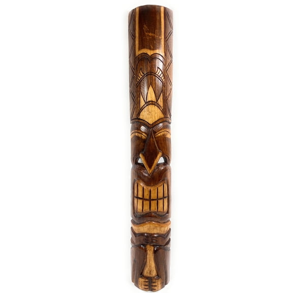 Happiness Tiki Mask 40" - Antique Finish hand Carved | #bag15056100
